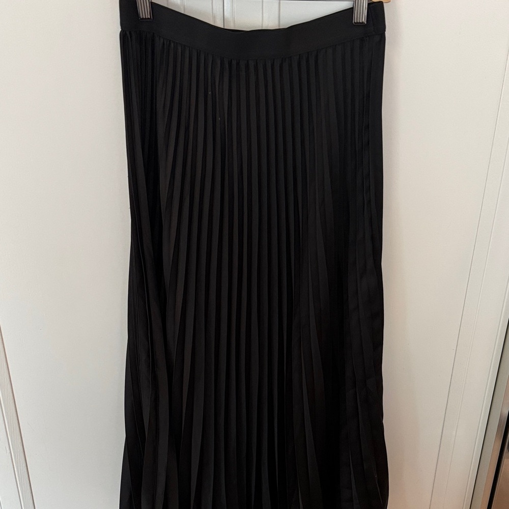 Elegant Black Pleated Skirt